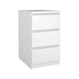 Cassettiera in legno bianca lucida 50x70h cm - Accudino