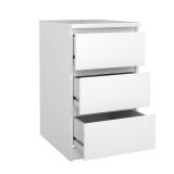 Cassettiera in legno bianca lucida 50x70h cm - Accudino