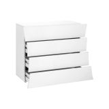 Cassettiera in legno bianca lucida 98x81h cm - Annapaola