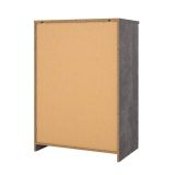 Cassettiera in legno cemento e bianca lucida 77x111h cm - Ansel
