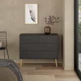 Cassettiera in legno grigia 98x81h cm - Pelagie
