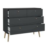 Cassettiera in legno grigia 98x81h cm - Pelagie