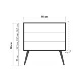 Cassettiera in legno multicolore 80x89h cm - Apricale