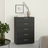 Cassettiera in legno nera 70x102h cm - Alf