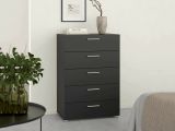 Cassettiera in legno nera 70x102h cm - Alf