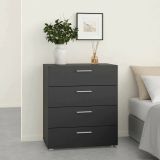 Cassettiera in legno nera 70x82h cm - Asam