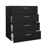 Cassettiera in legno nera 70x82h cm - Asam