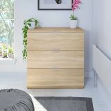 Cassettiera in legno rovere 77x80h cm - Garbino