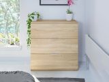 Cassettiera in legno rovere 77x80h cm - Garbino