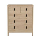 Cassettiera in legno rovere 82x98h cm - Nicholas