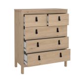 Cassettiera in legno rovere 82x98h cm - Nicholas