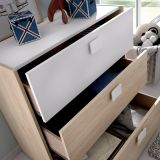 Cassettiera in legno rovere e bianca 80x81h cm - Alibaba