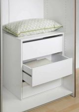 Cassettiera Jeanne, Settimino multiuso, Comò camera da letto, Mobile con cassetti, 51x40 h70 cm, Bianco