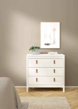 Cassettiera Joceline, Settimino multiuso, Comò camera da letto, Mobile con cassetti, 38x82 h80 cm, Bianco