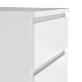 Cassettiera Joelle, Settimino multiuso, Comò camera da letto, Mobile con cassetti, 40x50 h111 cm, Bianco
