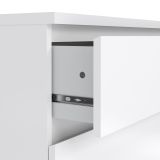 Cassettiera Lilou, Settimino multiuso, Comò camera da letto, Mobile con cassetti, 50x77 h68 cm, Bianco