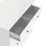 Cassettiera Lorraine, Settimino multiuso, Comò camera da letto, Mobile con cassetti, 52x86 h88 cm, Bianco