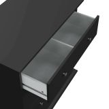 Cassettiera Lorraine, Settimino multiuso, Comò camera da letto, Mobile con cassetti, 52x86 h88 cm, Nero
