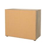 Cassettiera Marinette, Settimino multiuso, Comò camera da letto, Mobile con cassetti, 70x40 h76 cm, Quercia e Bianco