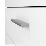 Cassettiera Marinette, Settimino multiuso, Comò camera da letto, Mobile con cassetti, 70x40 h76 cm, Quercia e Bianco