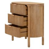 Cassettiera Marrone Ciliegio oro 3 Cassetti Effetto Invecchiato 81x47x82h cm, Apertura Scorrevole - Fama