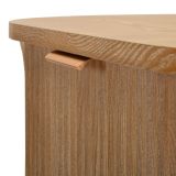 Cassettiera Marrone Ciliegio oro 3 Cassetti Effetto Invecchiato 81x47x82h cm, Apertura Scorrevole - Fama