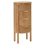 Cassettiera Marrone Ciliegio oro 4 Cassetti Effetto Invecchiato 38x34x82h cm, Apertura Scorrevole - Falisa