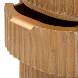 Cassettiera Marrone Ciliegio oro 4 Cassetti Effetto Invecchiato 38x34x82h cm, Apertura Scorrevole - Falisa