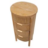 Cassettiera Marrone Ciliegio oro 4 Cassetti Effetto Invecchiato 38x34x82h cm, Apertura Scorrevole - Falisa