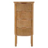 Cassettiera Marrone Ciliegio oro 4 Cassetti Effetto Invecchiato 38x34x82h cm, Apertura Scorrevole - Falisa