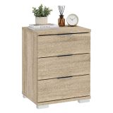 Cassettiera Marrone Rovere 3 Cassetti Apertura Scorrevole 46x42x61h cm, Chiusura Scorrevole - Laharo