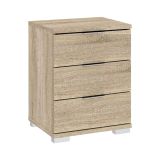 Cassettiera Marrone Rovere 3 Cassetti Apertura Scorrevole 46x42x61h cm, Chiusura Scorrevole - Laharo
