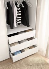 Cassettiera Mathilde, Settimino multiuso, Comò camera da letto, Mobile con cassetti, 55x87 h70 cm, Bianco