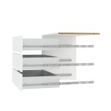 Cassettiera Mathilde, Settimino multiuso, Comò camera da letto, Mobile con cassetti, 55x87 h70 cm, Bianco