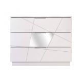 Cassettiera Mezzola, Settimino multiuso, Comò camera da letto, Mobile con cassetti, Made in Italy, 104x45 h85 cm, Bianco