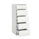 Cassettiera moderna bianca 40x106h cm - Abelarda