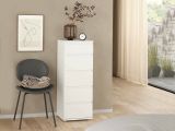 Cassettiera moderna bianca 40x106h cm - Abelarda