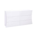 Cassettiera moderna bianca lucida 155x82h cm - Albelaziz
