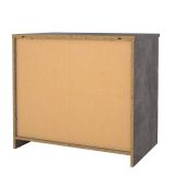 Cassettiera moderna cemento e bianca lucida 77x70h cm - Artic