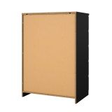Cassettiera moderna nera 77x111h cm - Ansel