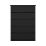 Cassettiera moderna nera 77x111h cm - Ansel