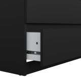 Cassettiera moderna nera 77x111h cm - Ansel