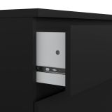 Cassettiera Nero 3 Cassetti Apertura Scorrevole 77x50x68h cm, Chiusura Scorrevole - Kajiki