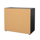Cassettiera Nero 4 Cassetti Apertura Scorrevole 80x40x68h cm, Chiusura Scorrevole - Arwen