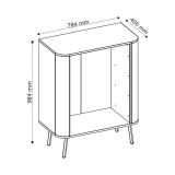 Cassettiera Nero Antracite 4 Cassetti Apertura Scorrevole 78x40x98h cm, Chiusura Scorrevole - Lapanoto