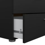 Cassettiera Nina, Settimino multiuso, Comò camera da letto, Mobile con cassetti, 40x70 h82 cm, Nero