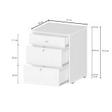 Cassettiera piccola bianca 47x61h cm - Asgabat