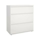 Cassettiera Pomme, Settimino multiuso, Comò camera da letto, Mobile con cassetti, 77x40 h84 cm, Bianco