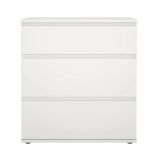 Cassettiera Pomme, Settimino multiuso, Comò camera da letto, Mobile con cassetti, 77x40 h84 cm, Bianco