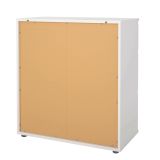 Cassettiera Pomme, Settimino multiuso, Comò camera da letto, Mobile con cassetti, 77x40 h84 cm, Bianco